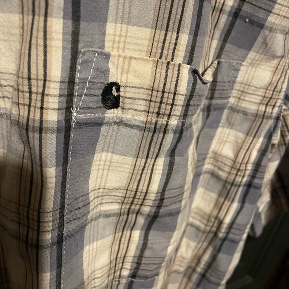 L Carhartt Plaid Buttondown - Picture 3 of 4